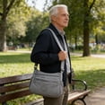 thumbnail image 6 of Lightweight Multi-Compartment Crossbody Bag for Travel Adjustable Strap Casual One-Shoulder Purse Durable Water-Resistant Nylon, Secure Zipper Pockets, Unisex, Versatile for Work, Outdoor, 6 of 8
