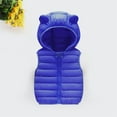 thumbnail image 3 of PEZHADA Girls Warm Vest Winter Boys Thicken Waistcoat Kids Outerwear Vest Cotton Jackets Blue, 3 of 8