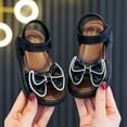 thumbnail image 2 of HIPYLO Girls White Sandals Size 10 Toddler Girl Shoes Big Kids Shoes Toddler Size 6 Shoes Youth Shoes Girls Size Shoes Baby Girl Size 3, Black 8-9 Years, 2 of 6