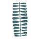 thumbnail image 1 of Qarigey 24 piezas de barniz de diseño de ataúd de uñas postizas puntas de uñas artificiales extralargas suministros de manicura estilo Arte de uñas verde, 1 of 6