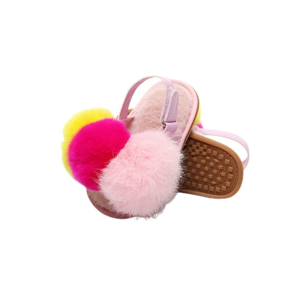 Pom pom slippers store for girls