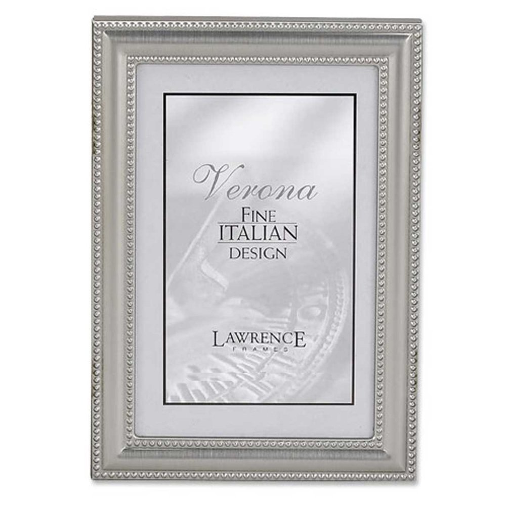 5x7 Metal Picture Frame Pewter Finish with Delicate Beading Walmart