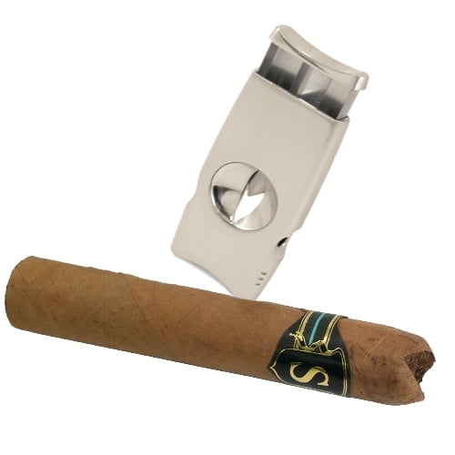 Metal Trigger VCut Blade Cigar Cutter