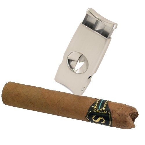 Metal Trigger VCut Blade Cigar Cutter