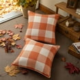 thumbnail image 3 of Tupukom Fall Pillow Covers, Buffalo Check Plaid Fall Pillow Covers Farmhouse Rustic Pillow Cases, Cotton Linen Throw Pillow Covers Cushion Case for Home Decor Car Bed Sofa Couch, 3 of 6
