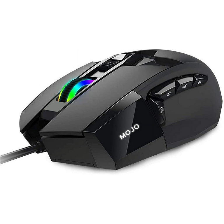 MOJO Pro Performance Silent Gaming Mouse - Wired Gaming Mouse w/ 9