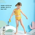 thumbnail image 4 of Younger Tree Toddler Baby Girls Summer Swimsuit Sleeveless Striped Swimwear Two-Piece Suit Beach Bikini for 12-18 Months, 4 of 8