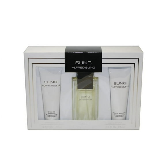 Alfred Sung Alfred SUNG Gift Set -- 3.4 oz Eau De Toilette Spray 2.5 oz Body Lotion 2.5 oz Shower Gel for Women Gel oz