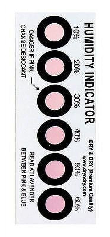 "Dry & Dry" Premium Humidity Indicator Cards(10-60%) - Reusable(100 Cards)
