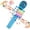 Blue, variant on Karaoke Microphone for Kids,4 in 1 Wireless Portable Handheld Microphone Karaoke Machine for Christmas Home Birthday Party, Voice Disguiser Karaoke Microphone
