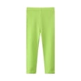 thumbnail image 4 of Gubotare Boys Leggings Girls Capri Leggings High Waisted Athletic Leggings with Pockets for Kids Dance Gymnastics Running Size 6 (Light Green,6 Years), 4 of 4