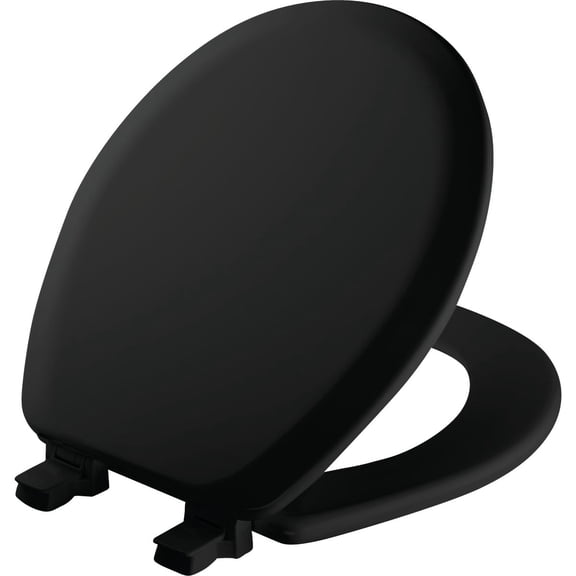 Bemis Black Round Molded Wood Toilet Seat