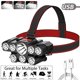 thumbnail image 1 of 8LED Faro 1200mAh Recargable Al aire libre Senderismo Camping Correr Lámpara de trabajo, 1 of 9