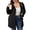 Black, variant on Cogild Plus Size Women's Long Blue Brushed Knit Cardigan – Button-Up Outerwear with Front Pockets XL~5XL