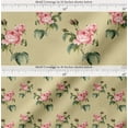 thumbnail image 2 of Soimoi Beige Cotton Voile Fabric Leaves & Rose Floral Fabric Prints By Yard 42 Inch Wide, 2 of 7