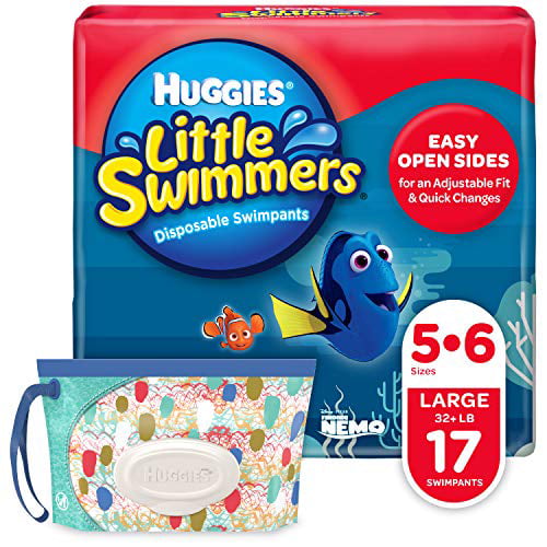 Swimpants Huggies Little Swimmers  Disposable Swim Diapers XX Ct. Packaging May Vary over 32 lb. Size 5-6 Large 
