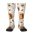 thumbnail image 2 of Picia Women Crew Soft Moisture-wicking Socks Squirrel Pattern Design Cotton Socks, One Size fit All, 2 of 9