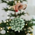 thumbnail image 2 of Mint Green Christmas Ball Ornaments Shatterproof Glitter Plastic Decor with Floral Texture 3.15" Hanging Balls Glitter Sequin Balls for Xmas Tree, Holiday Wreath, Home Decor, 2 of 6