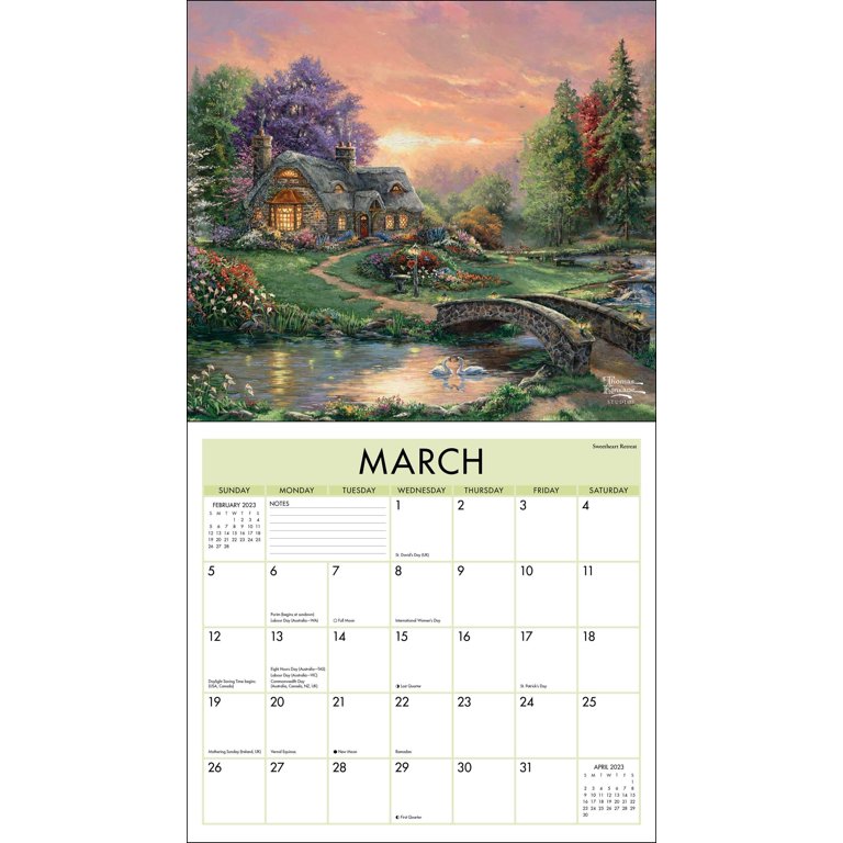 Thomas Kinkade Studios 2023 Deluxe Wall Calendar - Walmart.com