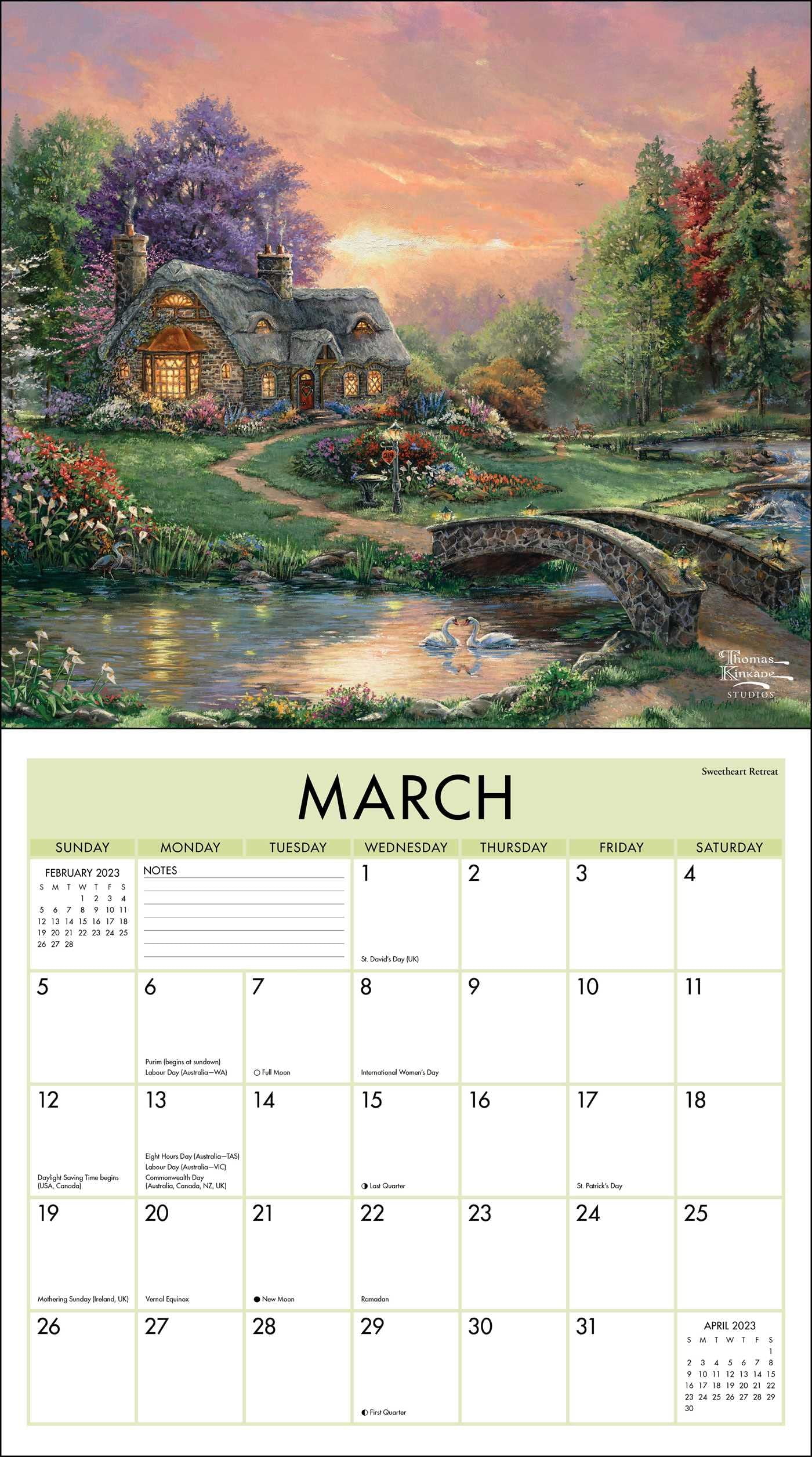 Thomas Kinkade Studios 2023 Deluxe Wall Calendar (Calendar) - Walmart.com