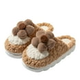 thumbnail image 2 of Shadoumai House Slippers for Women Fleece Lined Winter Slippers For And Soft Indoor Shoes With Memory Foam Comfort Sole Cozy Home Footwear, 2 of 3