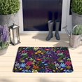 thumbnail image 2 of Pioneer Flower Floral Print Flannel Non Slip Door Rugs,Washable Door Mats Indoor,Decorative Door Mats,Dirt-Resistant and Absorbent Doormat for Entrance,Bedroom,Kitchen,Bathroom,31.5"x17", 2 of 4