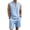 Light Blue, variant on QSAWXQZ Men's Linen 2PC Lounge Set Stand Collar V Neck Sleeveless Loose Top Elastic Waist Shorts with Pocket Beach Outfit Casual for Summer 2XL