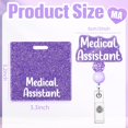 thumbnail image 2 of Shiyou-Badge d'Assistant Médical avec Enrouleur de Badge MA Clip d'Identification Rétractable pour Infirmière (Assistant Médical Violet), 2 of 4