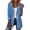 Blue, variant on Leopard Denim Jacket for Women Y2K Patchwork Button Cardigan Coats Fashion Fall Tops Light Gray L