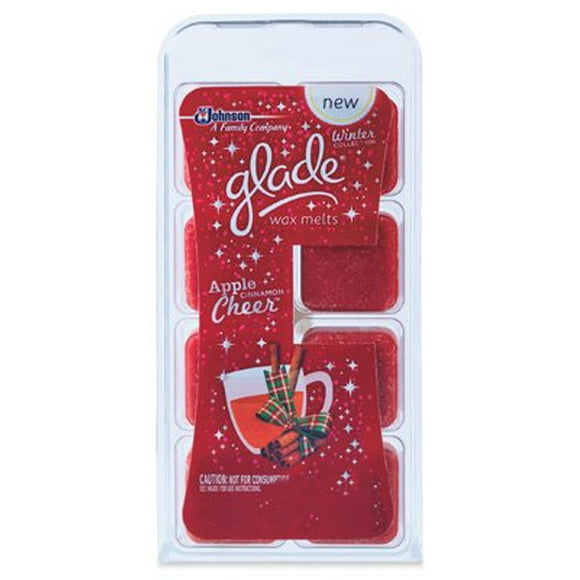 Glade Wax Melts, Apple Cinnamon Cheer, 8ct