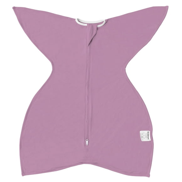 bebon Transition Swaddle - Baby Wearable Blanket - Cozy Sleep Sack, Wrap with 2-Way Zipper - 95% Bamboo Viscose, 5% Spandex (Lavender Bliss, Medium 6-12 Month)