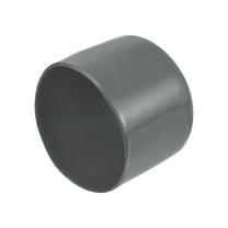 2pcs Rubber End Caps 57mm ID Vinyl Round Tube Bolt Cover  Protectors Dark Gray