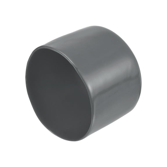 2pcs Rubber End Caps 57mm ID Vinyl Round Tube Bolt Cover  Protectors Dark Gray