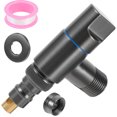 thumbnail image 4 of 1 Set Brass Water Tap for Kitchen with One Inlet Two Outlets 3.5x2.6x1in, 4 of 8