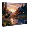 thumbnail image 2 of Stupell Industries Farmhouse Cozy Cabin Moose Visit Canvas Art, 20 x 16, by Jim Baldwin, 2 of 7