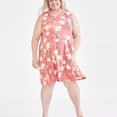 thumbnail image 2 of Style & Co Plus Size Printed Flip-Flop Dress - Tulip Coral - Size 2X, 2 of 4