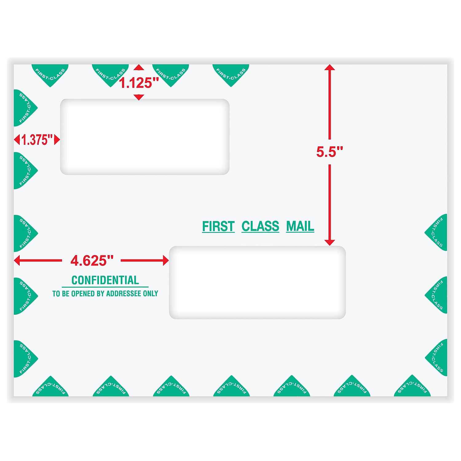 ComplyRight Self-Seal Tax Envelope 10" x 13" White/Green 50/Pack (PEB02)