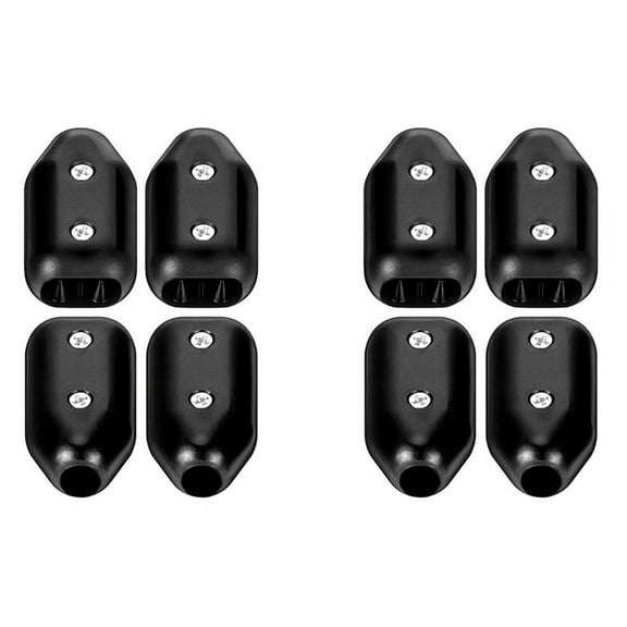 8Pcs Rope Clamps, Reusable Rope Clamp 3/8 Inch Plastic Cord Connector Suitable for 7-8 mm Nylon or Braided Cord,8 * rope clamps,Black