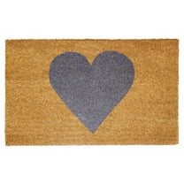 Calloway Mills Gray Heart Doormat, 36" x 72"