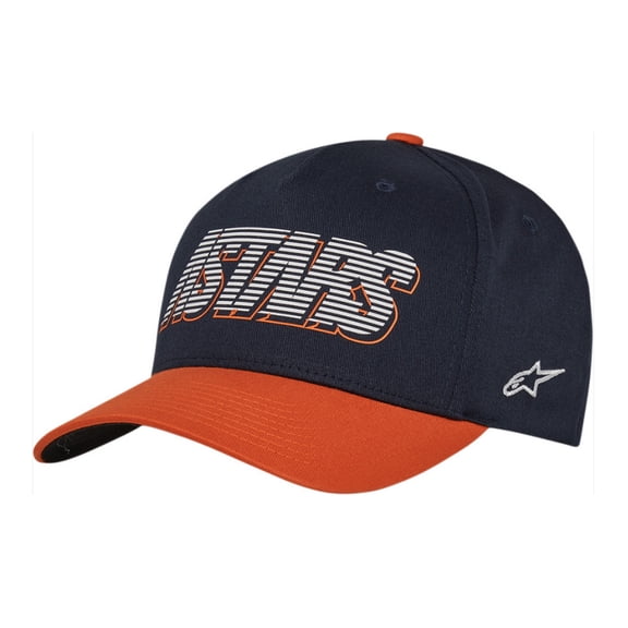 Alpinestars Lanes Flexfit Hat Navy Blue/Orange SM/MD