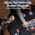 thumbnail image 3 of SereneLife Mesa de Póker de 213 cm, Mesa de Juego Plegable Octagonal para 8 Jugadores, Estilo Casino, con Baranda Acolchonada Resistente al Agua, con 8 Portavasos, 3 of 5