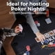 thumbnail image 3 of SereneLife Mesa de Póker de 213 cm, Mesa de Juego Plegable Octagonal para 8 Jugadores, Estilo Casino, con Baranda Acolchonada Resistente al Agua, con 8 Portavasos, 3 of 5