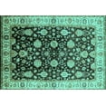 thumbnail image 1 of Ahgly Company Indoor Rectangle Oriental Turquoise Blue Traditional Area Rugs, 2' x 3', 1 of 4
