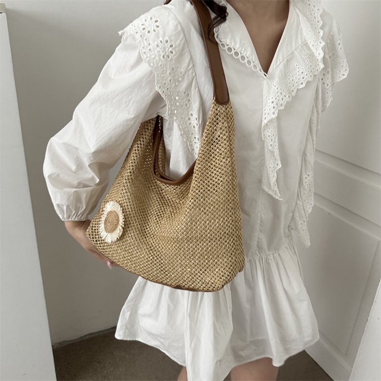 STRAW BRAID BACKPACK