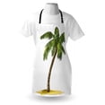 thumbnail image 3 of Palm Tree Apron Cartoon Palm Tree Image Tropical Plant and Sand Serenity Nature Foliage Print, Unisex Kitchen Bib Apron with Adjustable Neck for Cooking Baking Gardening, Green Brown, by Ambesonne, 3 of 3