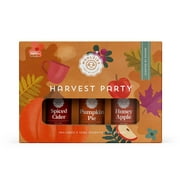 Harvest Party Autumn Essential Oil Set of 3 Includes Spiced Cider, Pumpkin Pie, Honey Apple, Essentail Oil Blend