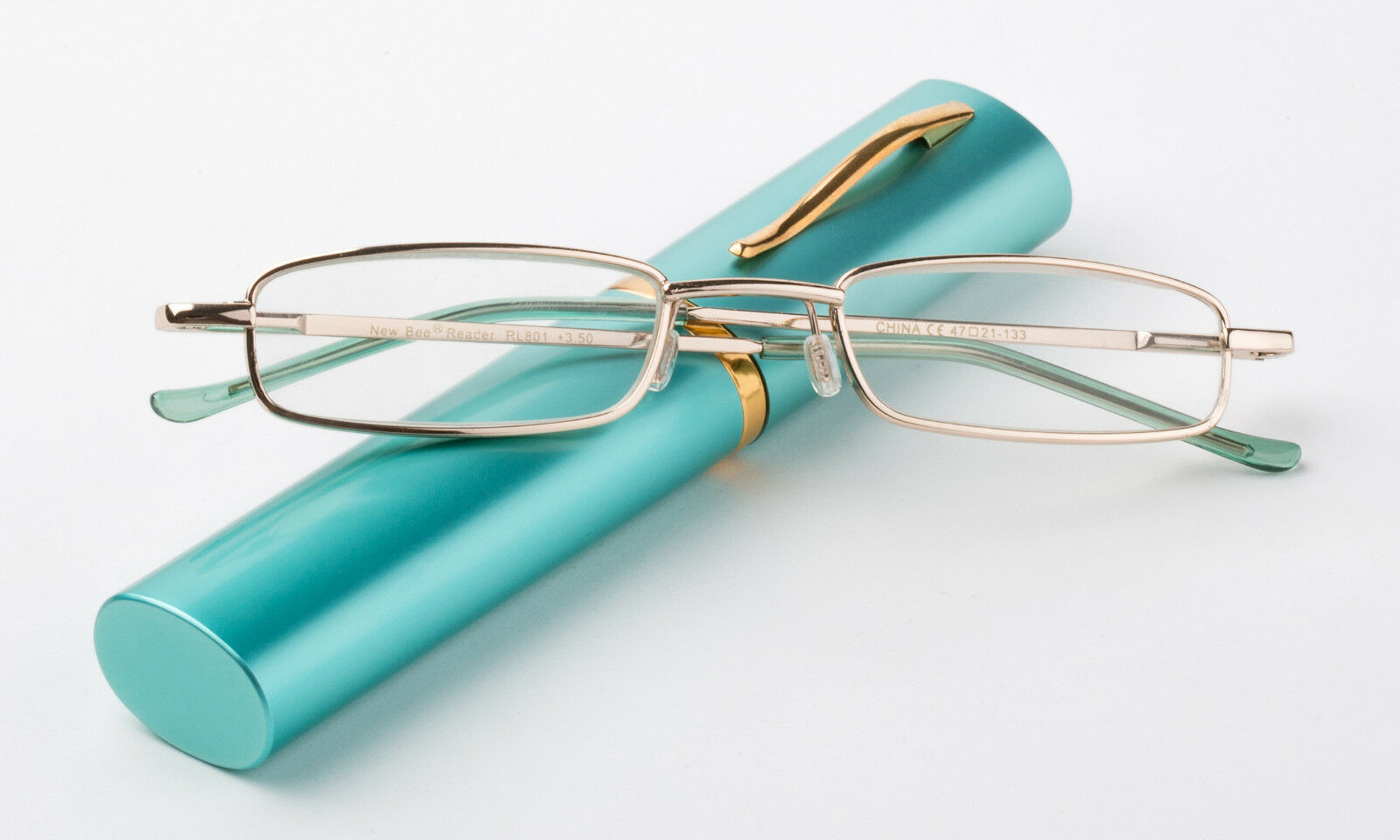 Compact Reading Glasses with Aluminum Tube Case Men Women Spring Hinge