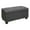 Gray Fabric, variant on Pemberly Row Modern / Contemporary Ottoman in Espresso Faux Leather