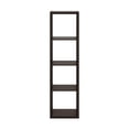 thumbnail image 2 of Pemberly Row Open Back Decorative Verticle Cube Storage Organizer in Dark Oak, 2 of 6