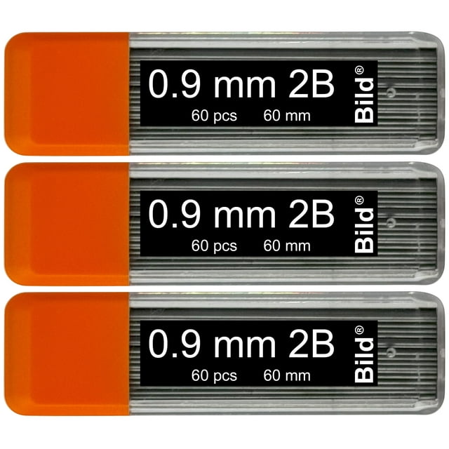 Lápiz mecánico Lead Refills Bild Premium de 0,9 mm 2B (paquete de 6)